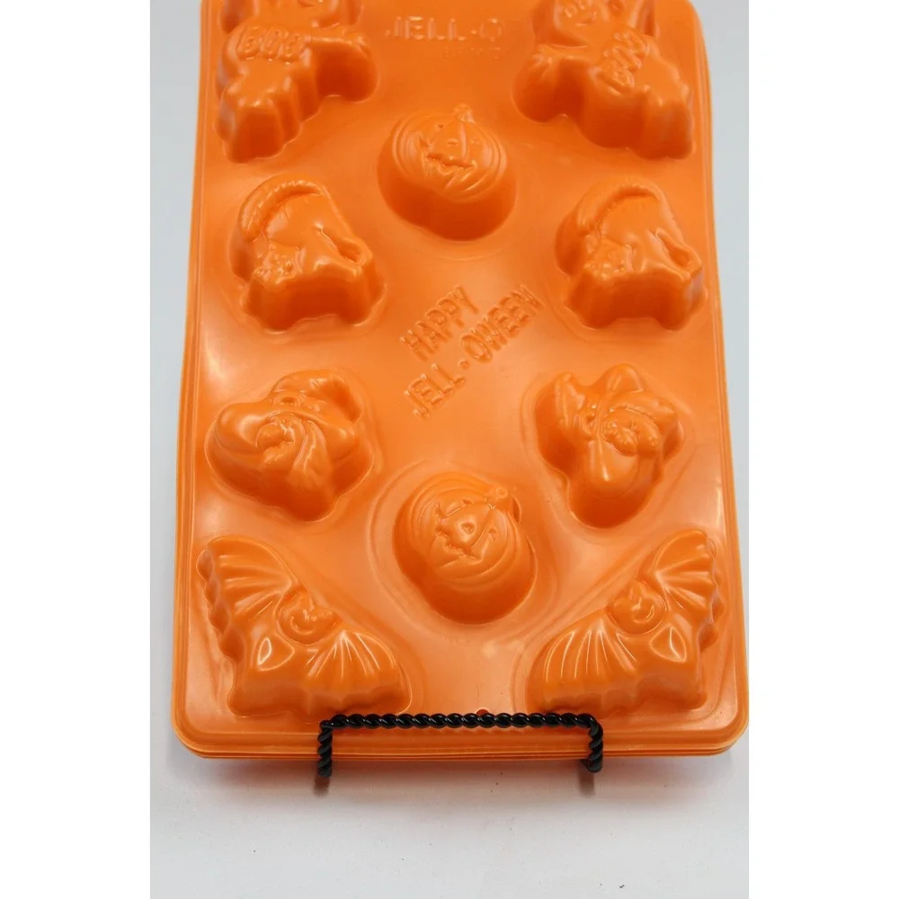 Jello Jigglers Halloween JELL-O MOLDS  * Lot of 3 * Bat Ghost Witch Cat Pumpkin